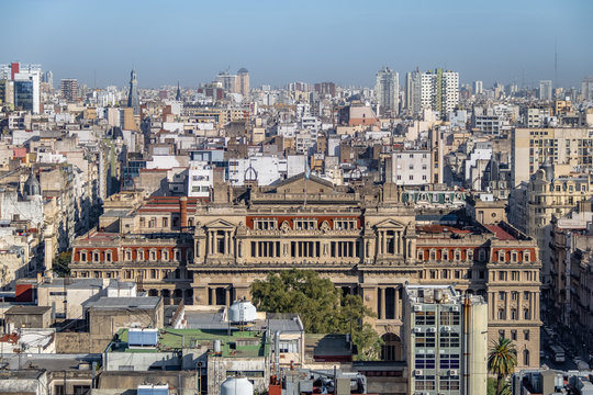 Aerial view of Argentina Supreme Court of Justice - Buenos AIres, Argentina