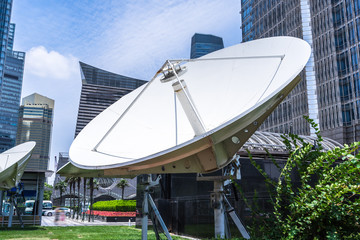 satellite dish in urban