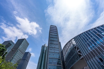 Fototapeta na wymiar modern office building in shanghai china