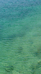 beautiful clear water of the mediterranean sea on the french riviera near saint tropez