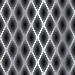 A sample of a seamless texture of a reptile's skin. Convex scales in black tones with steel vertical stripes.