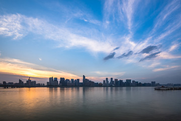 Fototapeta premium panoramic city skyline in hangzhou china