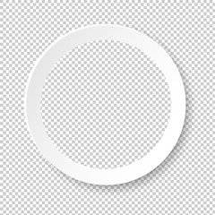 White Frame Ball Isolated Transparent Background