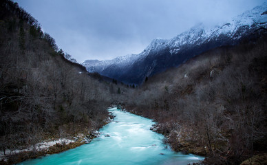 Beautiful Soča river in the winter pt. 2