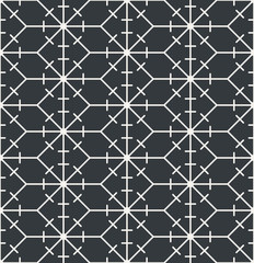 Geometric abstract seamless pattern monochrome or two colors vector