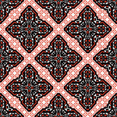 Decorative hand drawn seamless pattern. Tribal ethnic ornate decoration. Moroccan, Arabic, Indian, Turkish, ornament. Vector llustration.