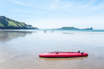 kayak on the beach (rhossili bay, wales)
