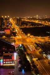 Fototapeta na wymiar Night Scene of Modern Urban Suzhou,China