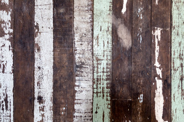 Vintage white wood wall pattern and seamless background