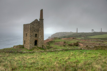 Cornish Tin Mine ruin - 210851386