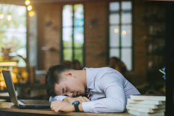 Fototapeta premium Young businessman disappointed and unemployed.