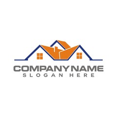 Real estate logo design template vector illustration