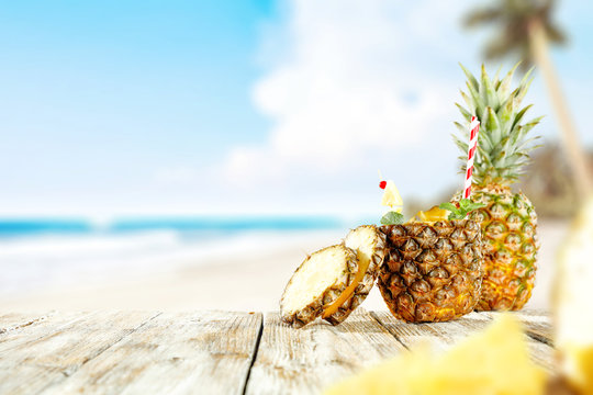 fresh pineapple fruits 