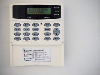 A used Alarm home security panel