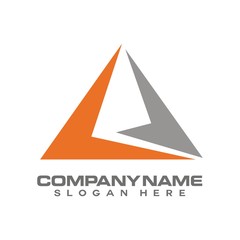 Abstract triangle logo design template vector illustration