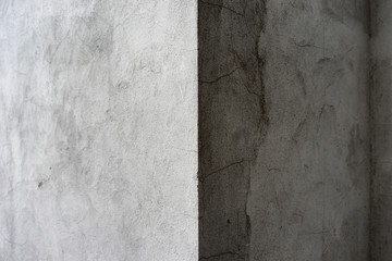 The angle of the gray house with a shadow