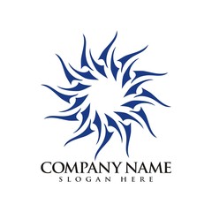 Fototapeta premium Abstract star, light, sun, logo design template vector illustration