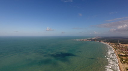 Aerial view of the Brazilian beach
