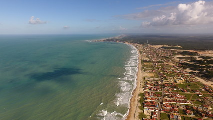 Aerial view of the Brazilian beach