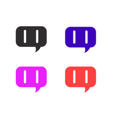 Chat bot vector icon with different colors.Voice support service chat bot,virtual online help customer support