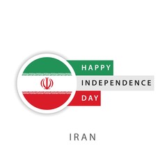 Happy Iran Independence Day Vector Template Design Illustrator