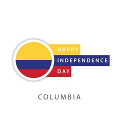 Happy Columbia Independence Day Vector Template Design Illustrator