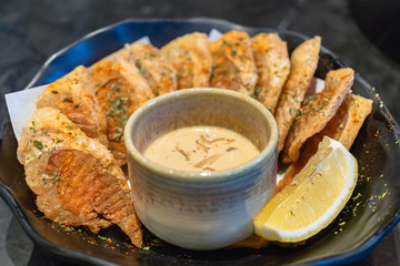 deep fried salmon belly