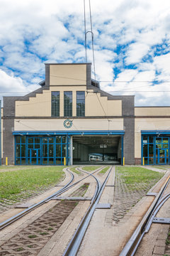 Straßenbahn Betriebshof, Augsburg