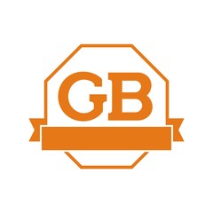 GB logo initial letter design template vector illustration