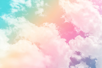 sun and cloud background with a pastel colored


