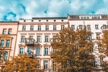 Obraz premium typical apartments from the exterior view at prenzlauer berg