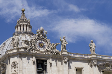 View of St Peter's basilica in Vatican City, Rome, Italy