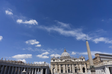 Naklejka premium View of St Peter's basilica in Vatican City, Rome, Italy