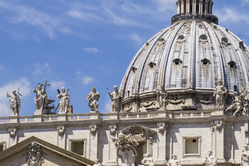 View of St Peter's basilica in Vatican City, Rome, Italy