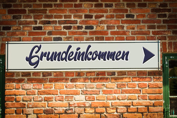 Fototapeta premium Schild 318 - Grundeinkommen