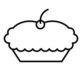 sweet cake with cherry dessert image