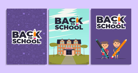 Back to school background. Back to school card template. Vector illustration.