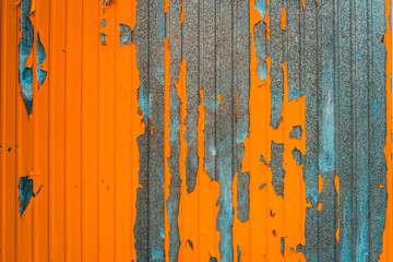 steel wall with orange as texture