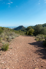 The Mediterranean Sea from the desert of the palms in Benicassim