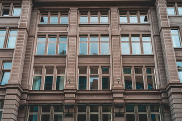 Obraz premium brown historical facade of old office building in berlin