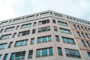 big apartment complex from the low angle view