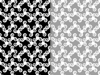 Seamless geometric abstract pattern with swirl