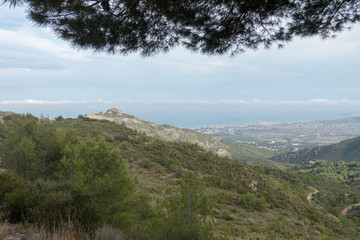 The Mediterranean Sea from the desert of the palms in Benicassim