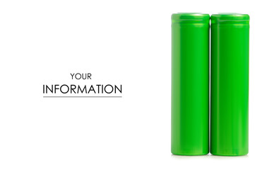 Battery 18650 energy battery on white background isolation