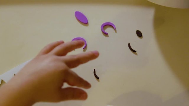 Video Of A Young Toddler Boy Making Spooky Halloween Crafts With His Mom At Their Living Room Table