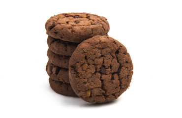 chocolate cookies isolated