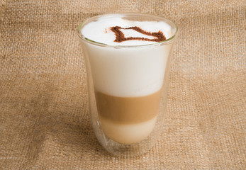 bowl with cappuccino