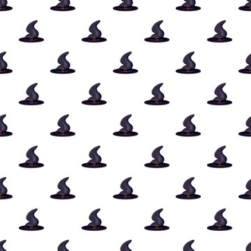 Magic hat pattern seamless repeat in cartoon style vector illustration