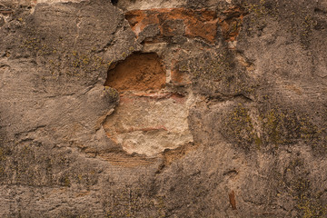 An old brick wall. Vintage background.