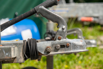 Close-up trailer hook for boats or other